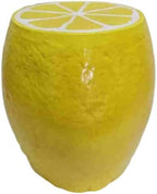 14" Lemon Resin Stool & Side Table, Fruit-Shaped Decorative Plant Stand for Patio, Balcony, Garden, Kitchen & Indoor Outdoor Home Decor - Image 6