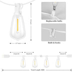 Brightever 100FT Outdoor String Lights 52 Bulbs, Waterproof Patio Lights - Image 3