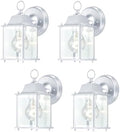 WISBEAM 4 Packs White Outdoor Wall Lantern, Exterior Waterproof Wall Sconce for House, Aluminum Housing Plus Glass, Wet Location Rated, ETL Qualified, Bulbs Not Included by WISBEAM