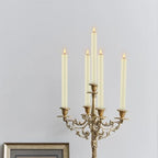 YOROXRG 24 Pack LED Flameless Taper Candles with Timer, Dripless Fake Candlesticks with 3D Flickering Flame, 9.6 Inches White Window Candle for Fireplace Christmas Halloween（Ivory） - Image 6