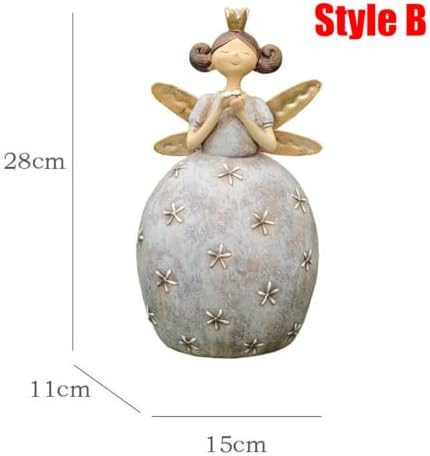 Vintage Resin Fairy Garden Statues, Distressed Figurines Yard Decor - Image 2