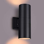 rosykite Dusk to Dawn Outdoor Lighting, Cylinder Up Down Wall Sconce by RosykiteBuyNow