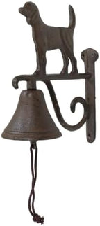 Ebros Gift Cast Iron Rustic Vintage Western Canine Puppy Dog Bell Door Wall Dinner Yard Farm Bell Outdoor Farmhouse Cottage Mountain Cabin Lodge Accent Bells - Image 4