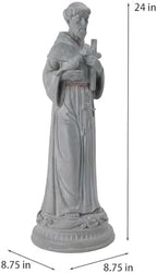 Newman House Studio St-Francis Garden-Statue-Outdoor - 24 in Garden Décor - Image 6
