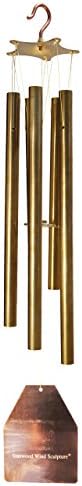 Brass and Copper Wind Chime by StanwoodWindSculpture