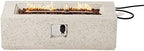 COSIEST Outdoor Propane Fire Pit Coffee Table, 42-inch x 13-inch Terrazzo Rectangle Base Patio Heater w Certified, 50,000 BTU Stainless Steel Burner, Free Lava Rocks and Rain Cover - Image 3