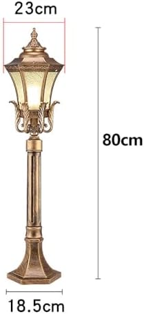 Outdoor Pathway Lights Rustic Bronze Landscape Path Lamp Outdoor Waterproof Bollard Lighting Aluminum Outside Housing Post Pole Lamps Hardwired Lawn Floor Lantern Pole Pi,1 Pack-80CM - Image 7