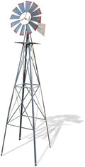 Outvita 8FT Gray Metal Ornamental Windmill Weather Vane by Outvita