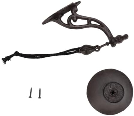 Luocute Cast Iron Outdoor Dinner Bell with Vintage Wall Mount - Image 7