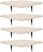 Resin Stepping Stones 4 Pack, 15.5 Inch, with Ground Stakes (Beige) - Image 3