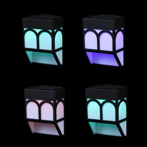 Retro Solar Wall Lights 0.5W IP65 Waterproof for Gardens Black by Unknown