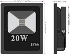 RGB Pixel Flood Lights, WS2811 LED Flood Light, 20W Smart Flood Lights, led addressable Pixel floodlight; DC12-24V Input IP65,X-Connect ;for Outdoor Decorative/Garden/Stage Lighting - Image 2