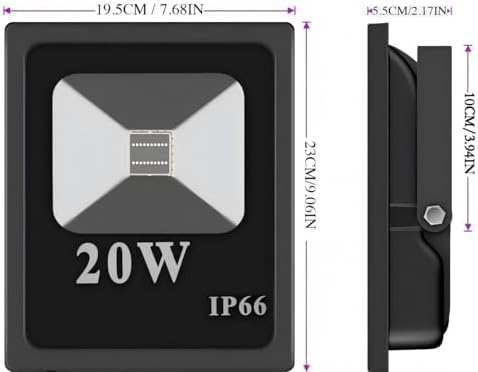 RGB Pixel Flood Lights, WS2811 LED Flood Light, 20W Smart Flood Lights, led addressable Pixel floodlight; DC12-24V Input IP65,X-Connect ;for Outdoor Decorative/Garden/Stage Lighting - Image 2