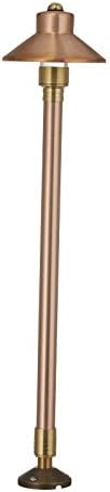 VOLT Flat Hat 12V Copper Path Light (5" Shade, 25" Tall) - Image 2