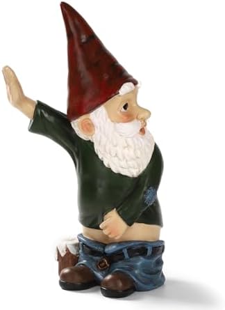 Funny Naughty Garden Gnome Statue, Indoor Outdoor Decor - Image 4