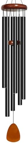 Bursvik 50" Aluminum Wind Chimes for Outside (Black), Patio Zen Decor Gift by BursvikWindChimes