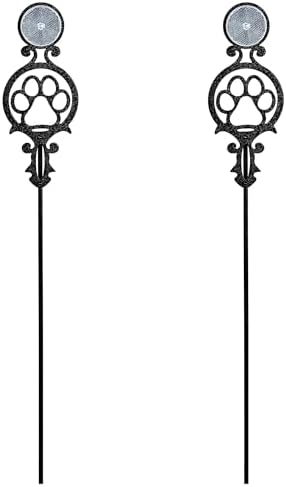Touch of Class Pathways Driveway Marker Stake, Paw Print, Black, Set of 2 by TouchofClass