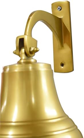 6" Ship Bell - Large Brass Sleigh Bell, Wall Mounted Hanging Nautical for Dinner Christmas Service Craft Farmhouse Maritime Church Pirate House - Image 4
