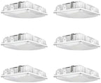 Konlite 63W/45W/30W LED Canopy Light - Selectable - 5000K/4000K - 9,360LM - Dimmable - 120-277V - 250W Equal, Residential & Commercial Indoor & Outdoor Light Fixture, UL, White - 6 Pack by Konlite