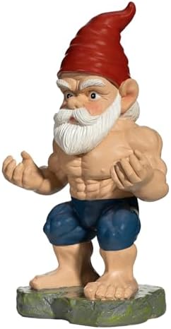 Bodybuilder Garden Gnome - Muscle Gnomes Statue, Funny Outdoor Decor for Home, Patio & Gym, Weatherproof Lawn Decoration, Unique Gifts for Men/Women & Fitness Enthusiasts - Image 3