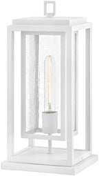 Hinkley Republic Medium 12V Outdoor Pier Mount Lantern, Textured White by Hinkley