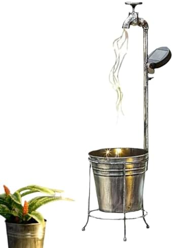 Solar Light Watering Can Decorative Flexible Retro Small Lanterns by Unknown