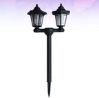 Unomor Solar Garden Light Dual-Head Hexagonal Lawn Ground Plug Lamp Waterproof Solar Stick Light for Outdoor Pathway and Yard Decoration - Image 5