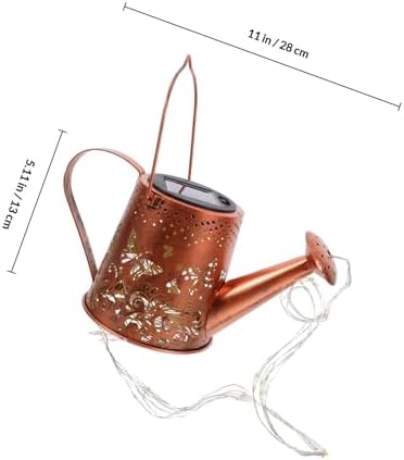 Kichvoe Solar Garden Kettle Light, Iron Watering Can Figurine Lamp - Image 2