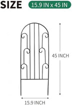 4 Pack Arched Iron Trellis, 45" H x 15.9" W, Decorative Scrollwork - Image 5