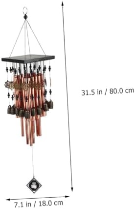 SUPVOX 1Pc Retro Home Decoration Solid and Multi Tube Wind Chime Antique Hanging Adornment for Outdoor and Indoor Use - Image 2