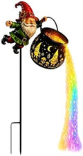 Christmas Gnome Solar Light Watering Can Stake for Garden and Pathway by Unknown