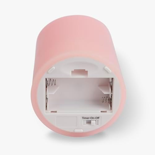 Luminara Flameless LED Battery Operated Flickering Pillar Moving Flame Candles (Saga Rose, 3" x 4.5") - Image 2
