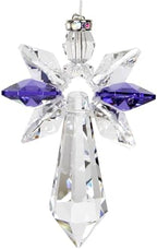 Woodstock Chimes Woodstock Rainbow Makers Collection, Crystal Guardian Angel, Large (2'') Amethyst, Large Guardian Angels Crystal Suncatchers for Outdoor, Patio, Home or Garden Décor (CALAT) by WoodstockChimes