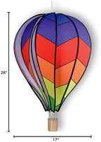Hot Air Balloon Hanging Garden Spinner 26" - Vibrant Chevron Rainbow Design, Weather-Resistant Outdoor Decor, Durable & Lightweight for Patios, Yards, and Gardens - Eye-Catching Wind Spinner - Image 7