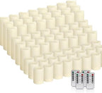 fclayvts 72-Pack LED Flameless Candles with Remote Control -Flickering Flameless Candles-Remote Timer Perfect for Wedding Parties, and Special Occasions(Three Sizes) - Image 3