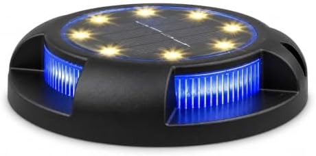 Ground Lights, 12LED Solar Power Disk Light Outdoor Garden(Warm Side-Warm) - Image 5