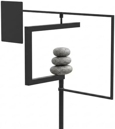 Decoroca Zen Metal Wind Spinner - Modern Kinetic Yard Sculpture Decor by Decoroca
