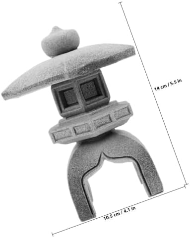 Mini Pagoda Garden Statue Xmas Sandstone Zen Decor for Bonsai - Image 2