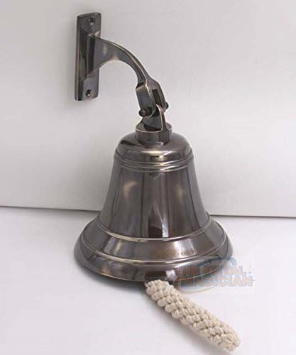 6" Solid Brass Bell Marine Wall Mounted Ship Nautical Bronze Finish Hanging Bell Perfect for Dinner, Indoor, Outdoor, School, Bar, Reception & Church By The Metal Magician - Image 6