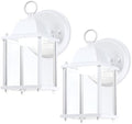 LIT-PaTH Outdoor Wall Light Fixture, Aluminum, LED 5000K, White, 2 Pack by LIT-PaTH