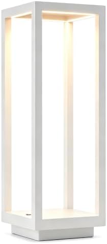 Mr.White IP54 Waterproof Outdoor LED Table Lamp - Battery Operated Rechargeable Cordless 5200mAh, Dimmable 3 Color Temperatures for Patio Backyard (White) by Unknown