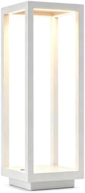 Mr.White IP54 Waterproof Outdoor LED Table Lamp - Battery Operated Rechargeable Cordless 5200mAh, Dimmable 3 Color Temperatures for Patio Backyard (White) by Unknown
