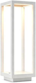 Mr.White IP54 Waterproof Outdoor LED Table Lamp - Battery Operated Rechargeable Cordless 5200mAh, Dimmable 3 Color Temperatures for Patio Backyard (White) by Unknown