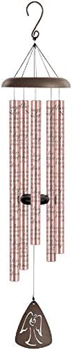 Carson “Always Near” Memorial Wind Chime, 44-Inch Rose Gold Aluminum Sympathy Chime with 5 Deep-Tone Tubes and Adjustable Striker, Remembrance Gift for Outdoor Garden, Patio or Porc by Carson