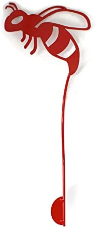 Bugs, Bees and Butterfly Garden Yard Stake Sign 20 to 33 Inches Tall (Bee Stake 22" Tall, Red) - Image 2