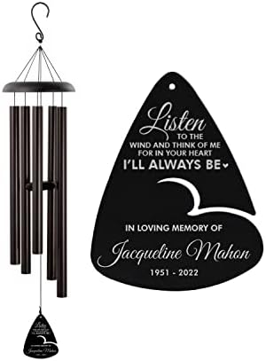Personalized Listen to The Wind Memorial Wind Chime (21" Black) by 28Collective