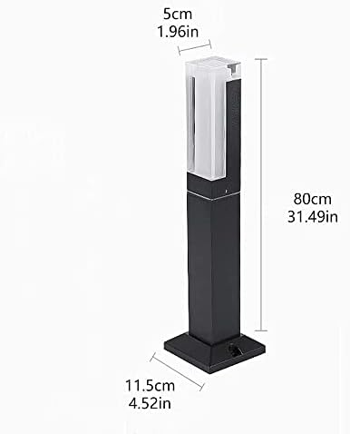 Outdoor Bollard Lights, Modern Square Pathway Lighting, Waterproof LED Landscape Area Light Fixture for Garden, Yard, Walkway, Driveway, Patio, Commercial & Residential 3000K - Image 7