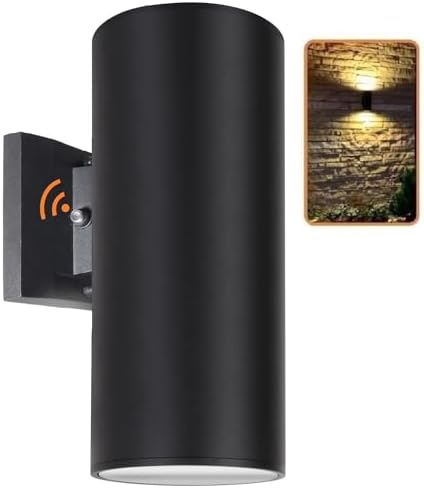 Dusk to Dawn Outdoor Wall Sconce, Waterproof Exterior Light Fixture by ZUUKOLE