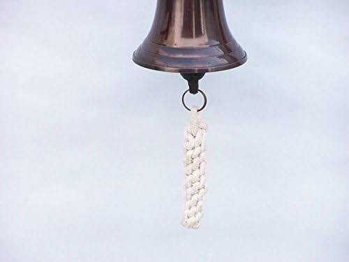 Hampton Nautical BL-2019AN-6 Antiqued Copper Hanging Ships Bell 6" - Nautical Decor - Nautical Home Decoration - Image 5