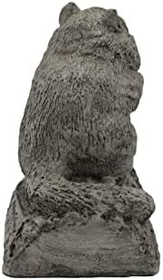 Solid Rock Stoneworks Chipmunk Stone Statue 5in Tall Pre Aged Color - Image 4